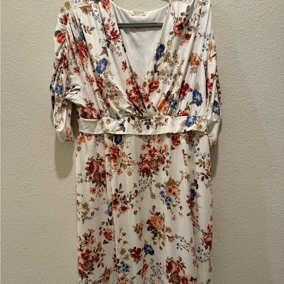 Kiyonna floral dress with pockets (super soft) - Picture 3 of 6